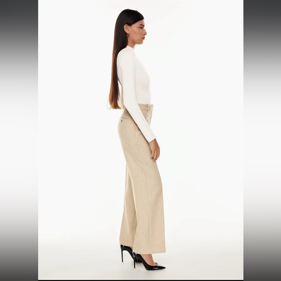 Babaton Agency Pant in Heather Oat Beige - Picture 3 of 10